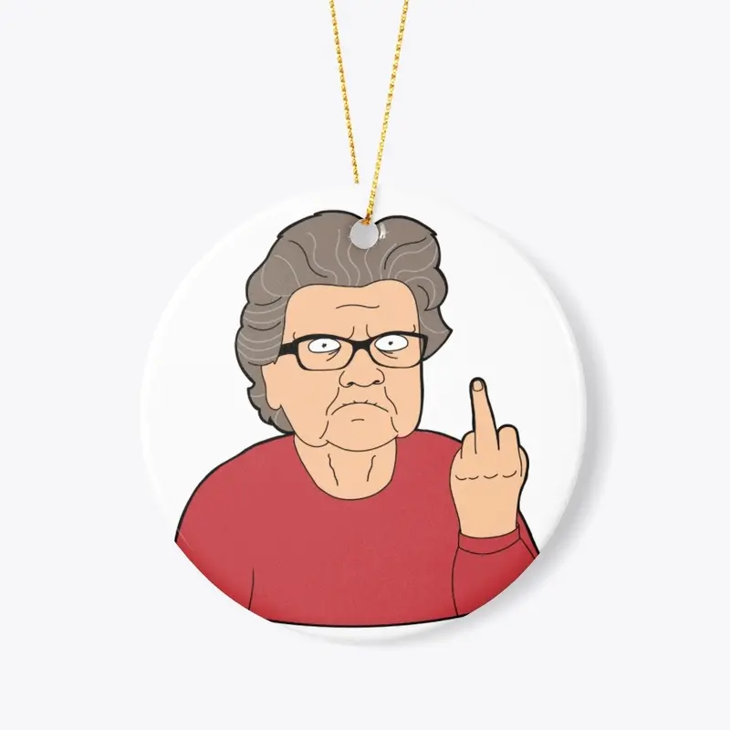 ANGRY GRANDMA MIDDLE FINGER