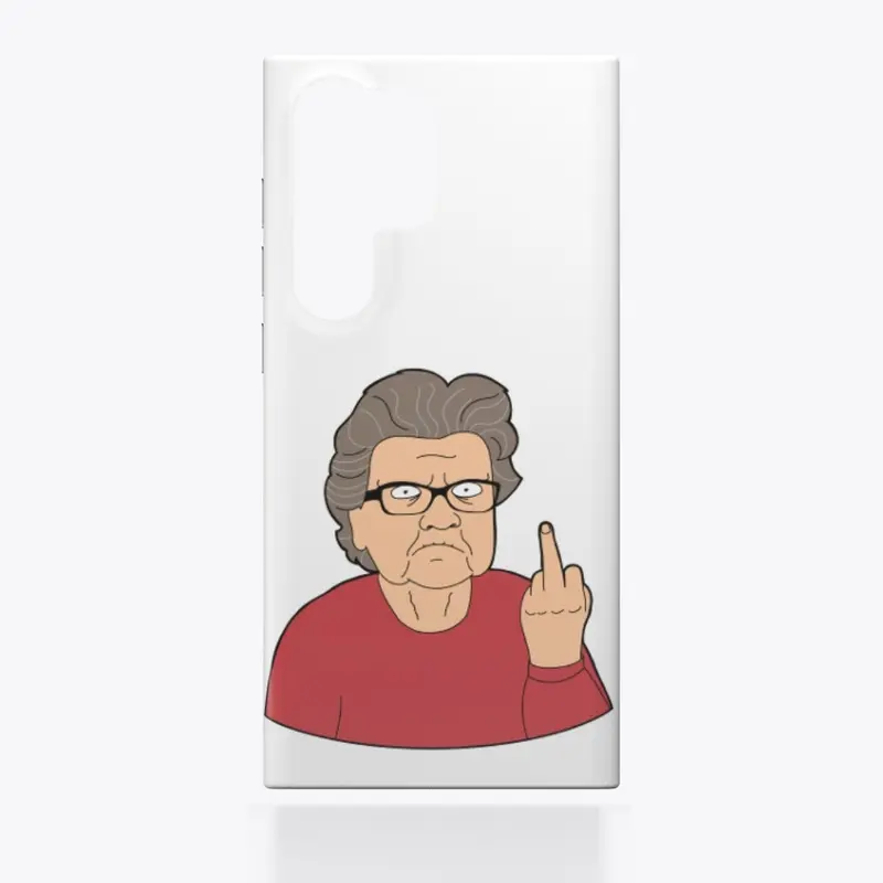 ANGRY GRANDMA MIDDLE FINGER