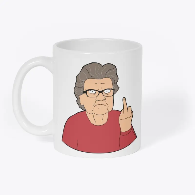 ANGRY GRANDMA MIDDLE FINGER