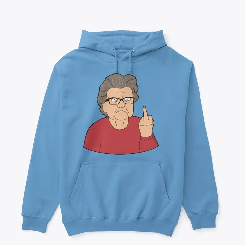 ANGRY GRANDMA MIDDLE FINGER