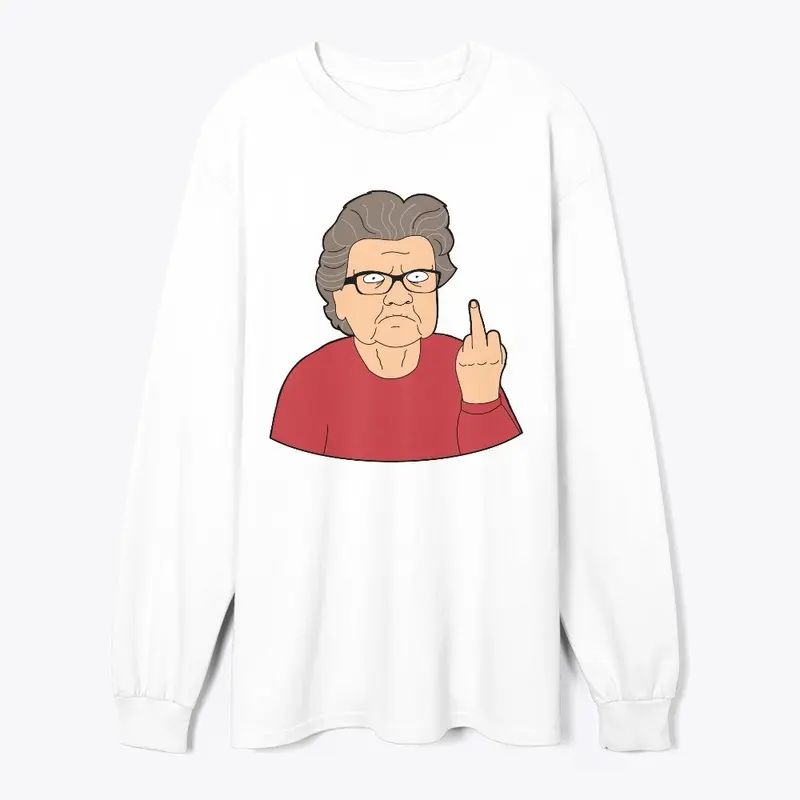 ANGRY GRANDMA MIDDLE FINGER