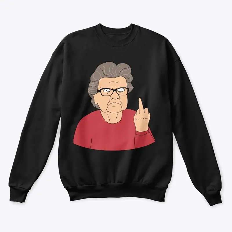 ANGRY GRANDMA MIDDLE FINGER