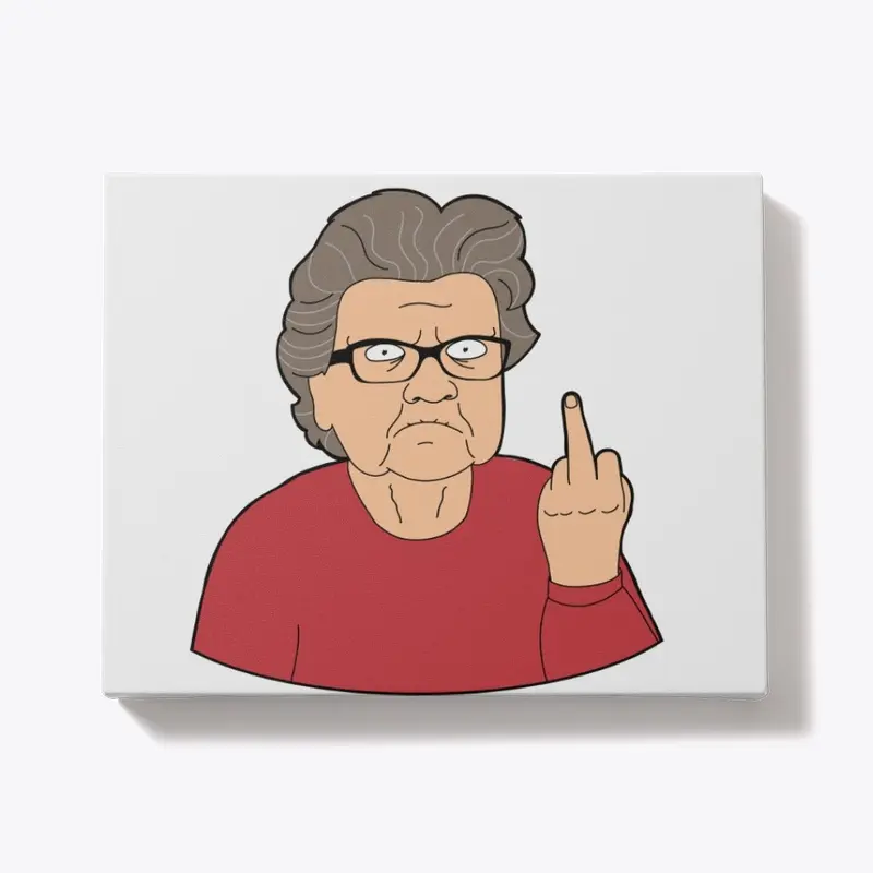 ANGRY GRANDMA MIDDLE FINGER