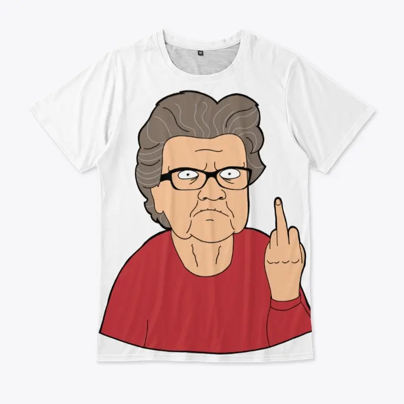 ANGRY GRANDMA MIDDLE FINGER